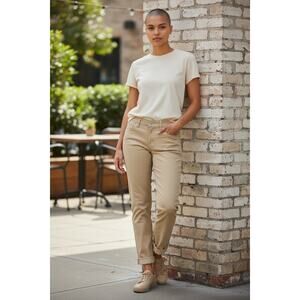 NWT Lauren Ralph Lauren Tan Corduroy Straight Pants Stretch Jeans Vintage Size 2